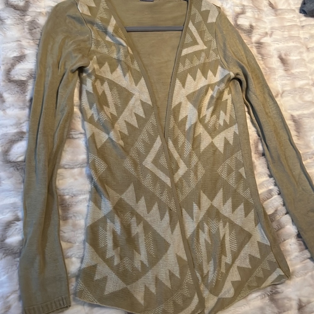 Small, tan Charlotte Russe cardigan